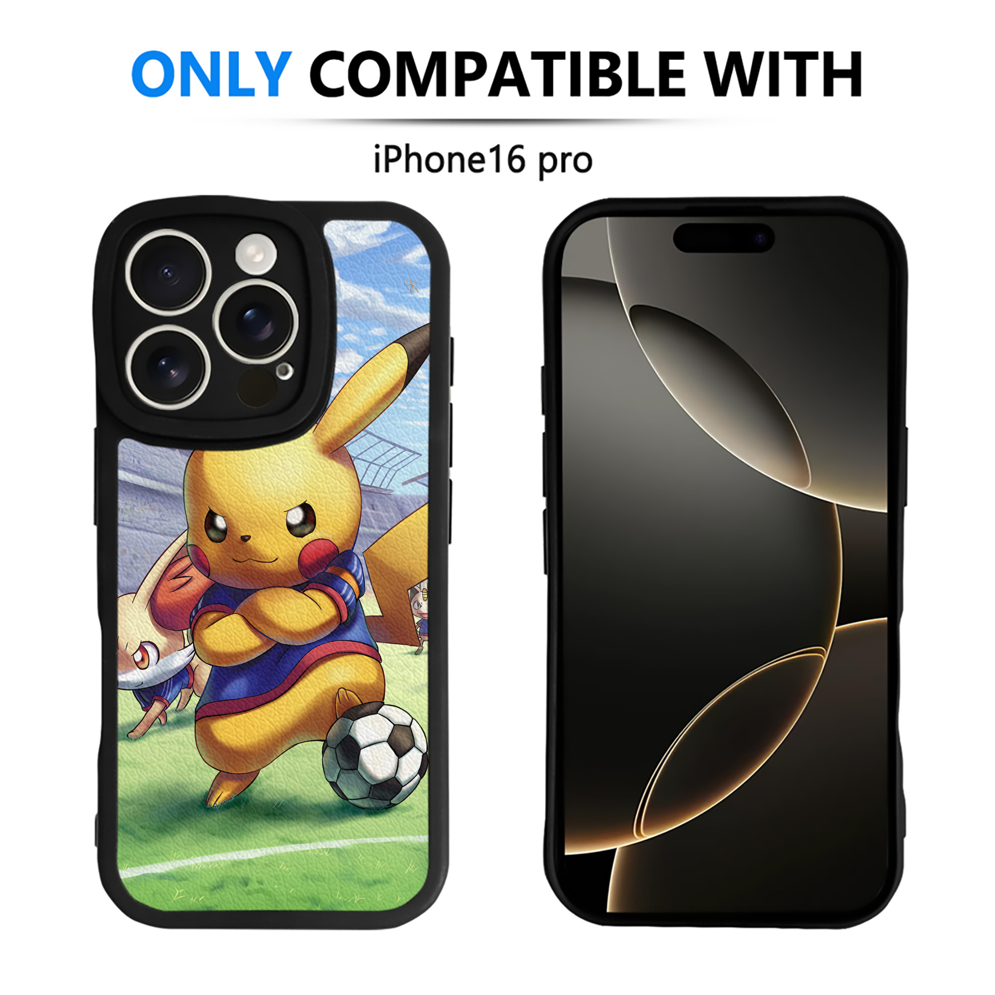 （画像用） ポケットモンスター Pokémon 【iPhone 16シリーズ対応】シリコンスマホケース（レザー調） 材質：シリコン